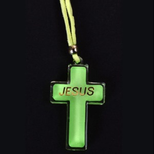 (N012) 야광십자가목걸이 Jesus(중) 5개