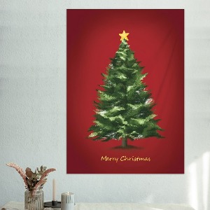 크리스마스 패브릭 포스터 - Tree (레드)