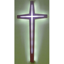 목재 LED 직접조명 십자가 1800