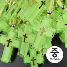 (N009) 야광십자가 목걸이 Cross (중) 벌크20개