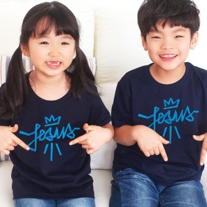 어린이날 교회 단체티셔츠 - JESUS blue