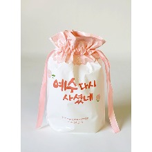 부활 비닐끈주머니24- 핑크줄무늬 10매